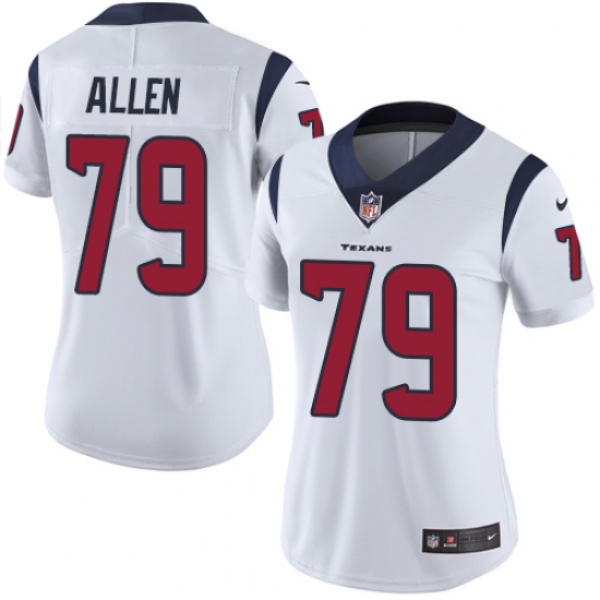 Women's Nike Houston Texans #79 Jeff Allen Limited White Vapor Untouchable NFL Jersey - Ujersey