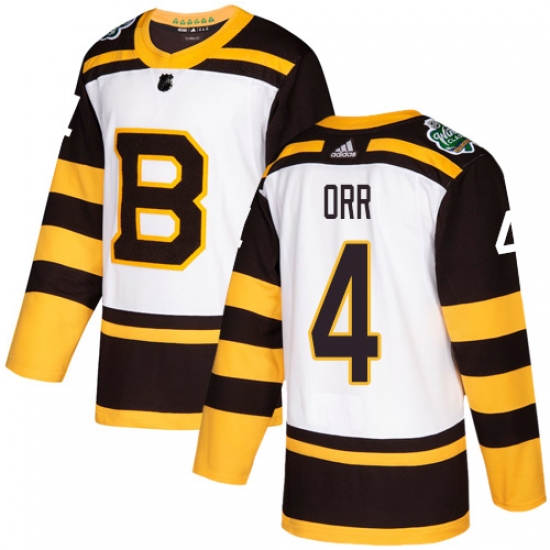 Youth Adidas Boston Bruins #4 Bobby Orr Authentic White 2019 Winter Classic NHL Jersey - Ujersey
