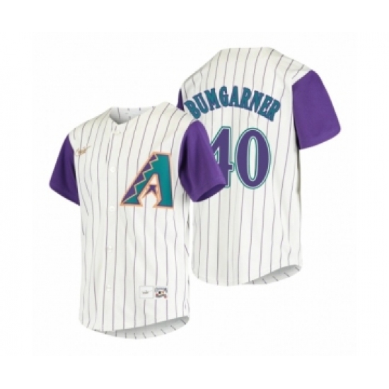Men's Arizona Diamondbacks #40 Madison Bumgarner Nike Cream 2020 Cooperstown Collection Alternate Jersey - Ujersey