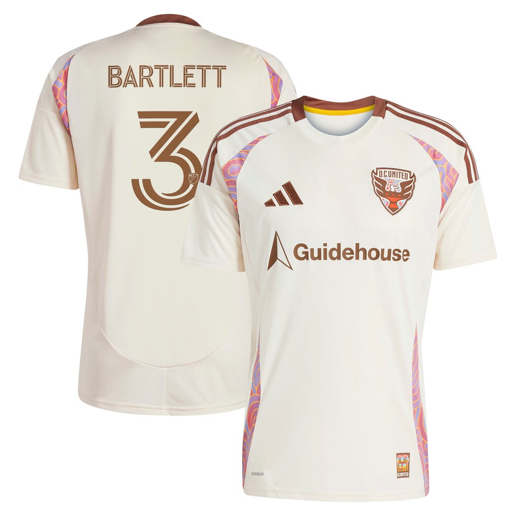 Men's D.C. United Lucas Bartlett adidas Natural 2025 The Soul Kit Replica Player Jersey - Ujersey
