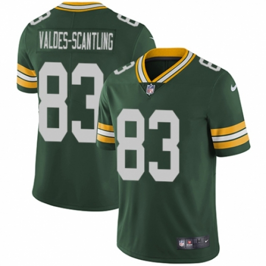 Youth Nike Green Bay Packers #83 Marquez Valdes-Scantling Green Team Color Vapor Untouchable Elite Player NFL Jersey - Ujersey