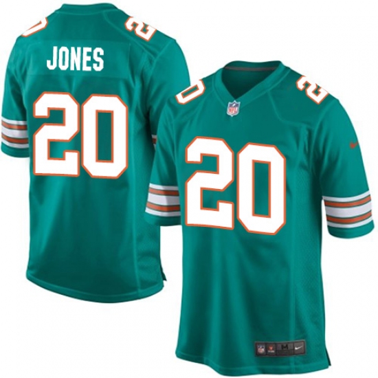 Men's Nike Miami Dolphins #20 Reshad Jones Game Aqua Green Alternate NFL Jersey - Ujersey