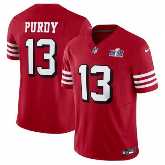 Youth San Francisco 49ers #13 Brock Purdy 2023 F U S E New Red Vapor Untouchable Limited Stitched Football 2024 Super Bowl LVIII Jersey - Ujersey