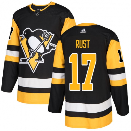 Men's Adidas Pittsburgh Penguins #17 Bryan Rust Premier Black Home NHL Jersey - Ujersey