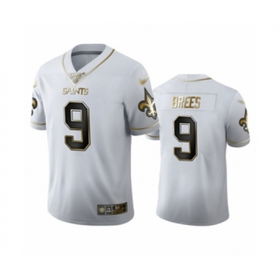 Men's New Orleans Saints #9 Drew Brees Limited White Golden Edition Football Jersey - Ujersey