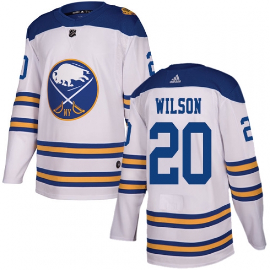 Men's Adidas Buffalo Sabres #20 Scott Wilson Authentic White 2018 Winter Classic NHL Jersey - Ujersey