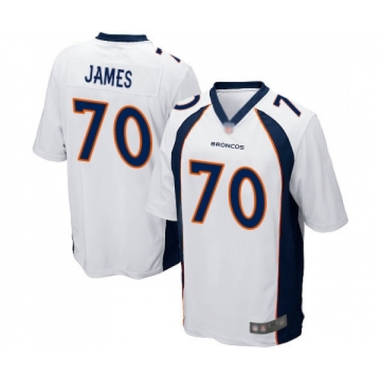 Men's Denver Broncos #70 Ja Wuan James Game White Football Jersey - Ujersey