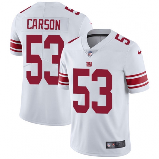 Men's Nike New York Giants #53 Harry Carson White Vapor Untouchable Limited Player NFL Jersey - Ujersey