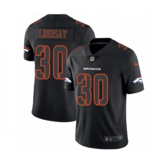 Men's Nike Denver Broncos #30 Phillip Lindsay Limited Black Rush Impact NFL Jersey - Ujersey