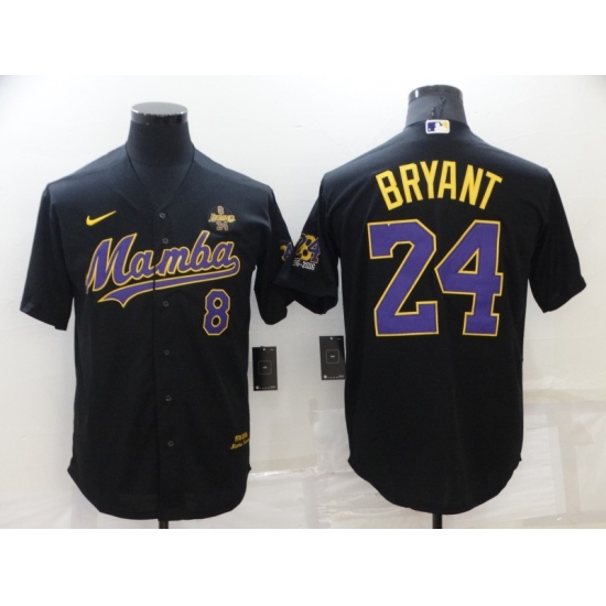 Men's Los Angeles Lakers #24 Kobe Bryant Mamba Black Jersey - Ujersey