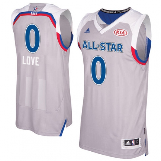 Men's Adidas Cleveland Cavaliers #0 Kevin Love Authentic Gray 2017 All Star NBA Jersey