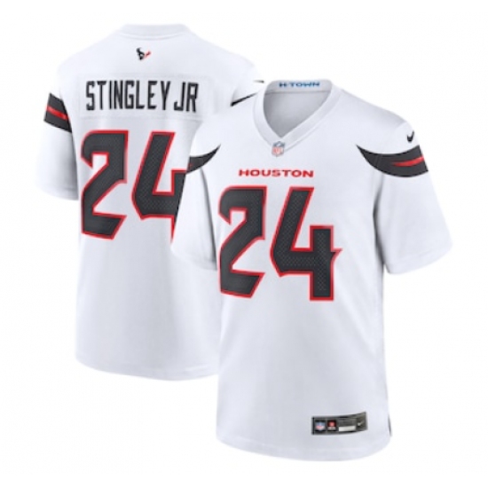Men's Houston Texans #24 Derek Stingley Jr. Nike White Game Jersey - Ujersey