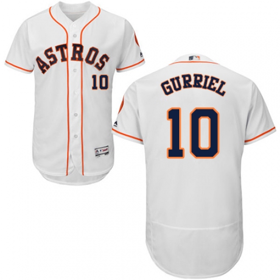 Men's Majestic Houston Astros #10 Yuli Gurriel White Flexbase Authentic Collection MLB Jersey - Ujersey