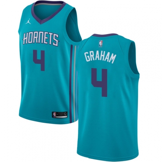 Women's Nike Jordan Charlotte Hornets #4 Devonte Graham Authentic Purple NBA Jersey Statement Edition - Ujersey