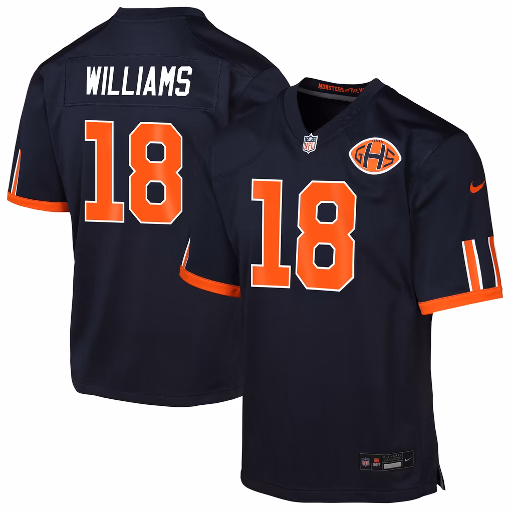 Youth Chicago Bears Caleb Williams Nike Navy 2026 Rivalries Collection Game Jersey - Ujersey