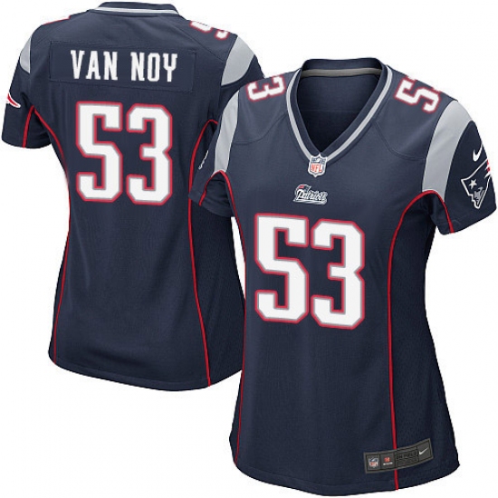 Women's Nike New England Patriots #53 Kyle Van Noy Game Navy Blue Team Color NFL Jersey - Ujersey