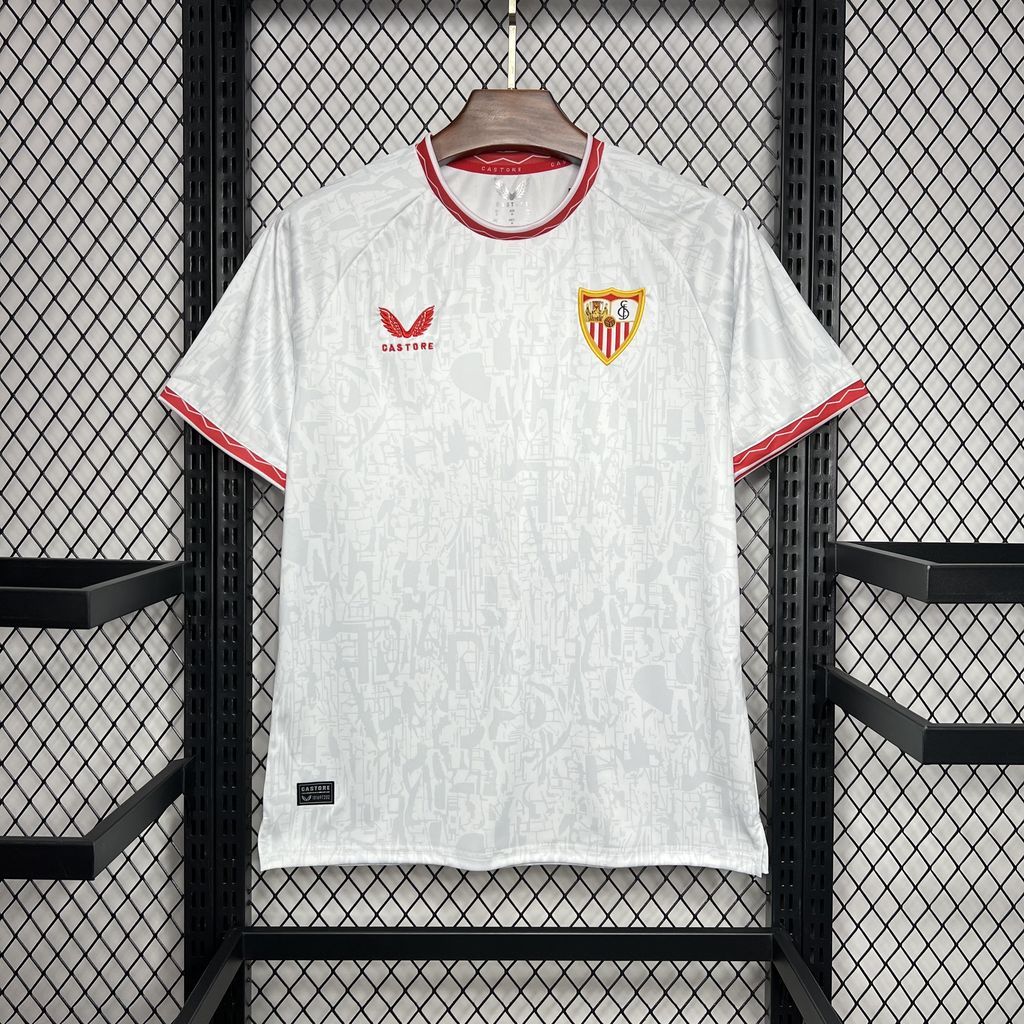 Sevilla FC Soccer Jersey Home Custom Shirt 2024/25 - Ujersey