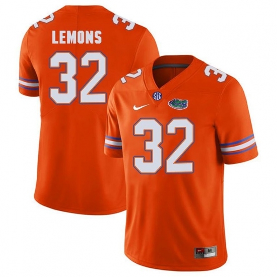 Men's Florida Gators #32 Adarius Lemons Football Orange Player Performance Jersey - Ujersey