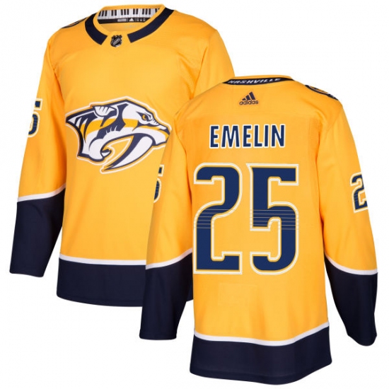 Men's Adidas Nashville Predators #25 Alexei Emelin Premier Gold Home NHL Jersey - Ujersey