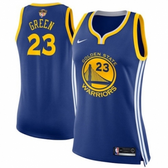 Women's Nike Golden State Warriors #23 Draymond Green Authentic Royal Blue Road 2018 NBA Finals Bound NBA Jersey - Icon Edition - Ujersey