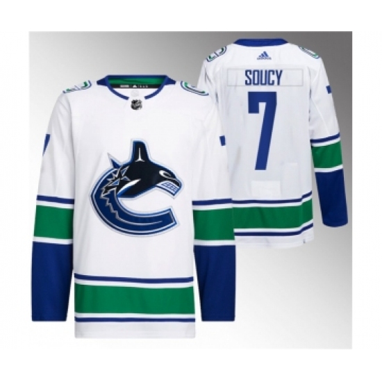 Men's Vancouver Canucks #7 Carson Soucy White Stitched Jersey - Ujersey