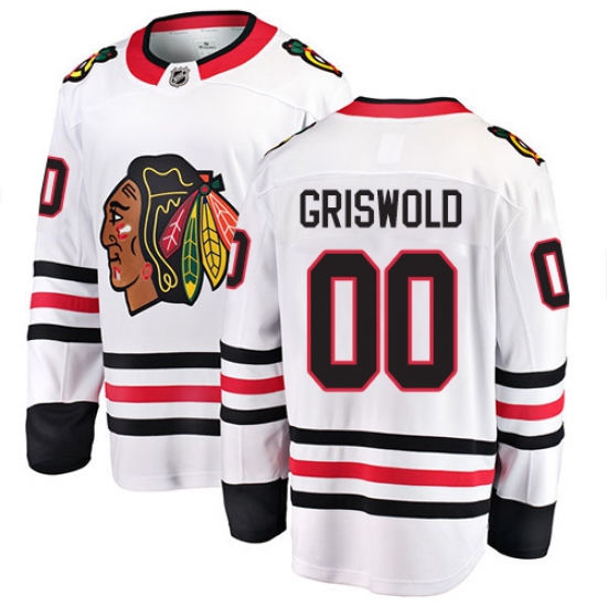 Youth Chicago Blackhawks #00 Clark Griswold Fanatics Branded White Away Breakaway NHL Jersey - Ujersey