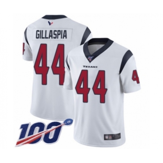 Men's Houston Texans #44 Cullen Gillaspia White Vapor Untouchable Limited Player 100th Season Football Jersey - Ujersey