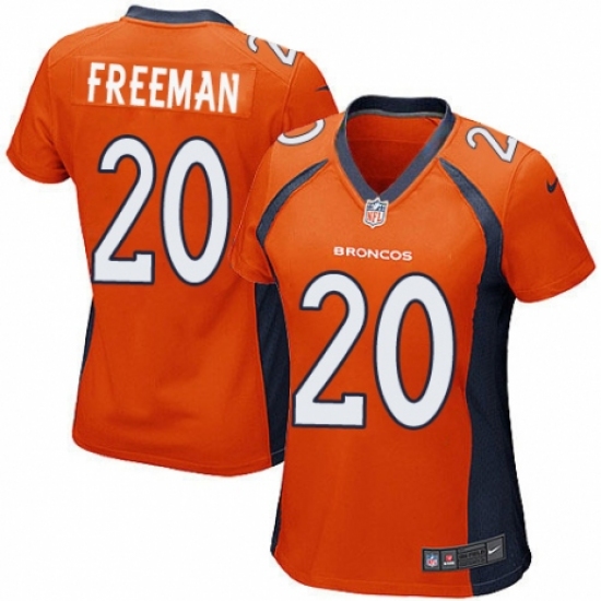 Women's Nike Denver Broncos #20 Royce Freeman Game Orange Team Color NFL Jersey - Ujersey