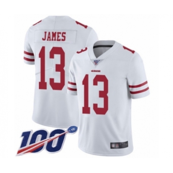 Men's San Francisco 49ers #13 Richie James White Vapor Untouchable Limited Player 100th Season Football Jersey - Ujersey