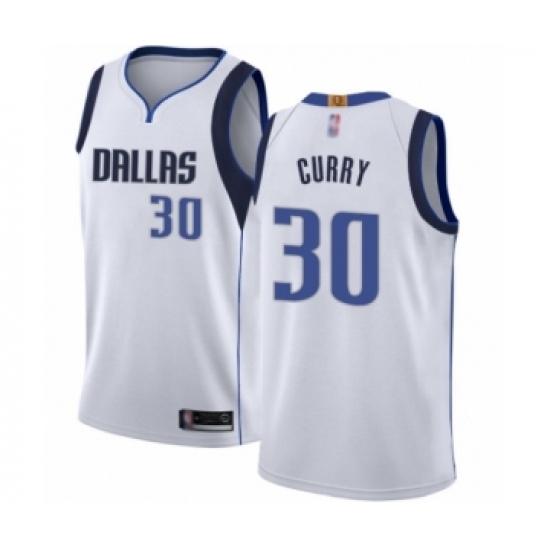 Women's Dallas Mavericks #30 Seth Curry Authentic White Basketball Jersey - Association Edition - Ujersey