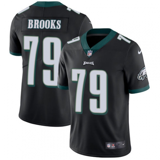 Men's Nike Philadelphia Eagles #79 Brandon Brooks Black Alternate Vapor Untouchable Limited Player NFL Jersey - Ujersey