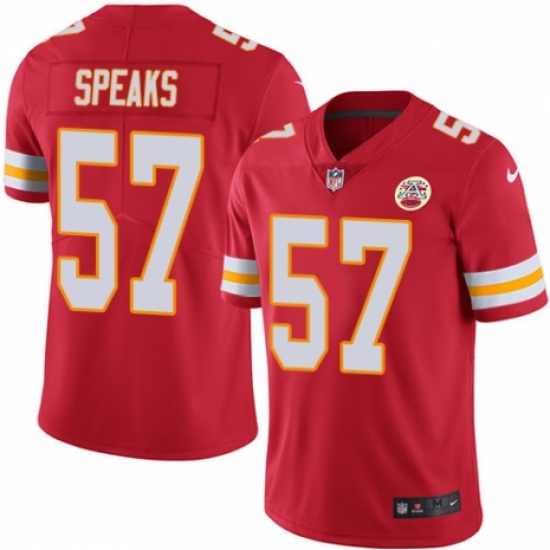 Youth Nike Kansas City Chiefs #57 Breeland Speaks Red Team Color Vapor Untouchable Limited Player NFL Jersey - Ujersey
