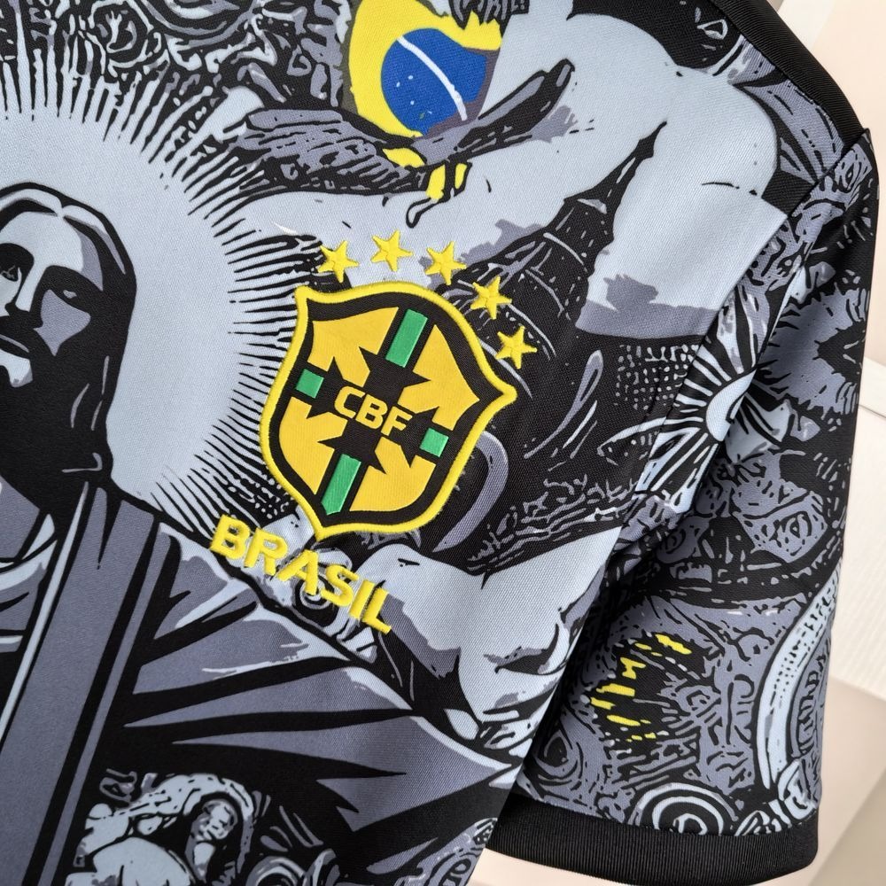 Brazil Soccer Jersey Jesus Custom Shirt 2024 - ujerseystore