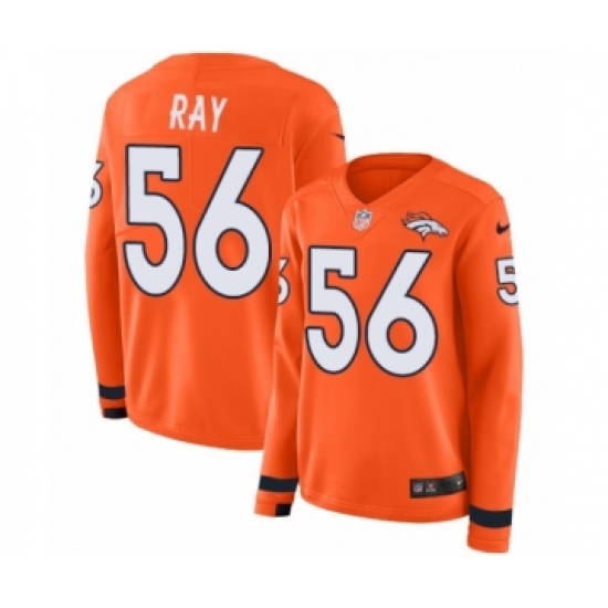 Women's Nike Denver Broncos #56 Shane Ray Limited Orange Therma Long Sleeve NFL Jersey - Ujersey