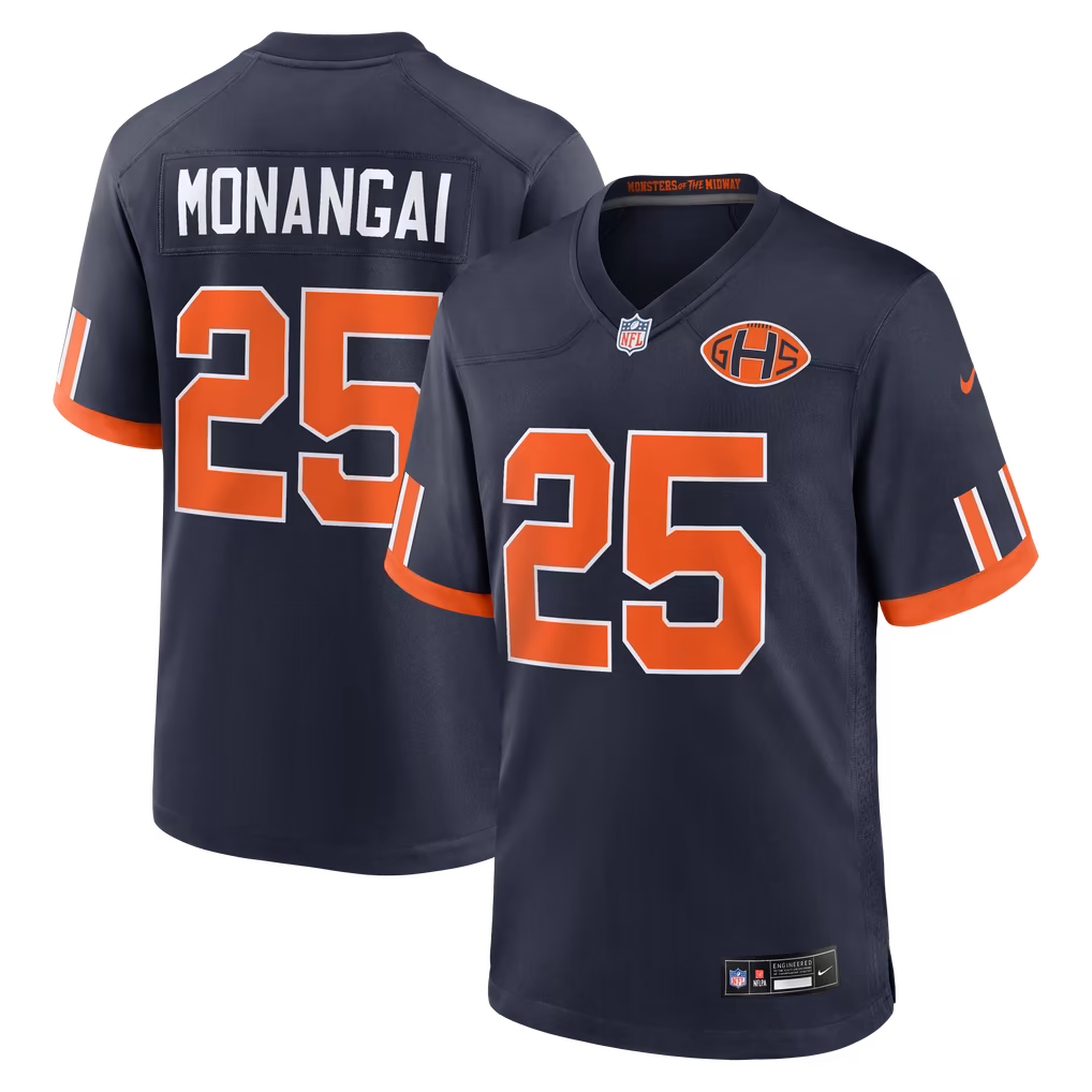 Men's Chicago Bears Kyle Monangai Nike Navy 2026 Rivalries Collection Game Jersey - U-jersey