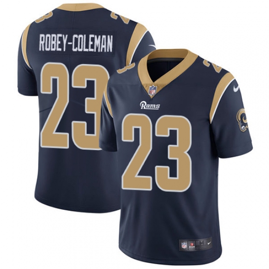 Men's Nike Los Angeles Rams #23 Nickell Robey-Coleman Navy Blue Team Color Vapor Untouchable Limited Player NFL Jersey - Ujersey