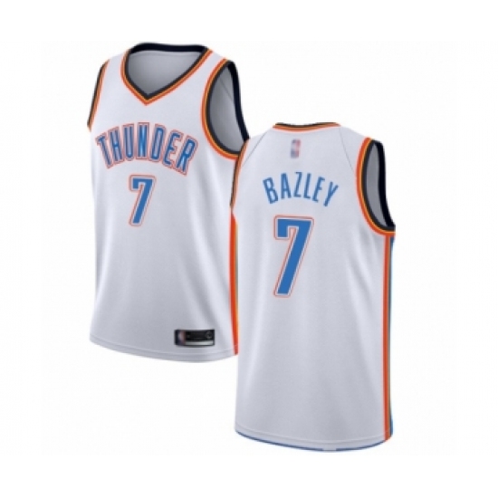 Youth Oklahoma City Thunder #7 Darius Bazley Swingman White Basketball Jersey - Association Edition - Ujersey