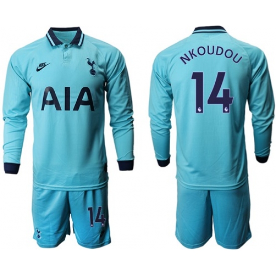 Tottenham Hotspur #14 Nkoudou Third Long Sleeves Soccer Club Jersey