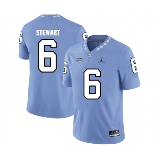 North Carolina Tar Heels 6 M.J. Stewart Blue College Football Jersey - Ujersey