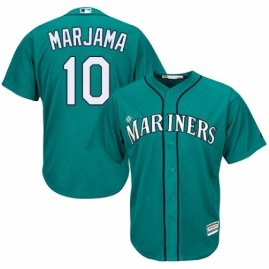 Youth Majestic Seattle Mariners #10 Mike Marjama Replica Teal Green Alternate Cool Base MLB Jersey - Ujersey