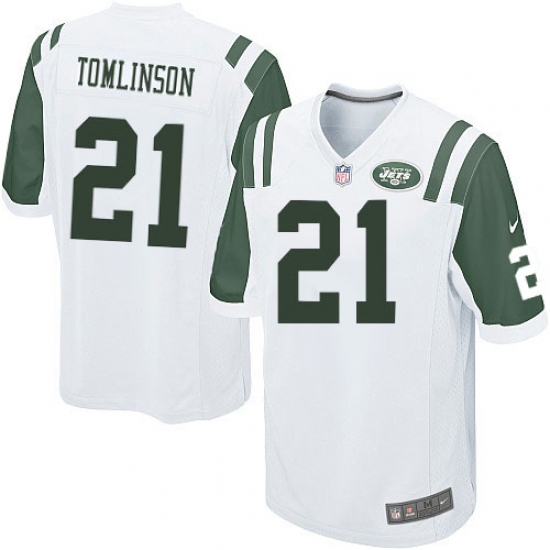Men's Nike New York Jets #21 LaDainian Tomlinson Game White NFL Jersey - Ujersey