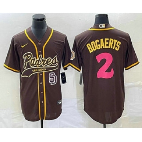 Men's San Diego Padres #2 Xander Bogaerts Brown NEW 2023 City Connect Cool Base Stitched Jersey - Ujersey