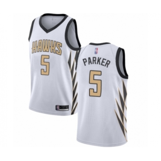 Youth Atlanta Hawks #5 Jabari Parker Swingman White Basketball Jersey - City Edition