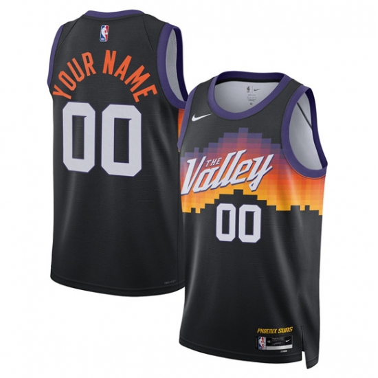Men's Phoenix Suns Active Player Custom Black 2025-26 City Edition Stitched Basketball Jersey - Ujersey