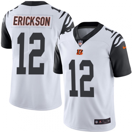 Men's Nike Cincinnati Bengals #12 Alex Erickson Elite White Rush Vapor Untouchable NFL Jersey - Ujersey