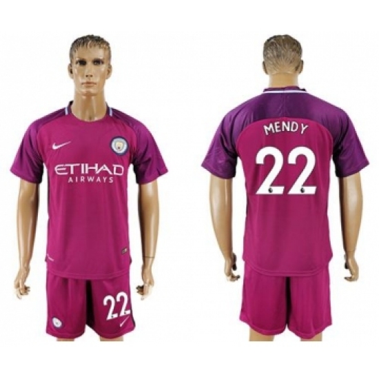 Manchester City #22 Mendy Away Soccer Club Jersey