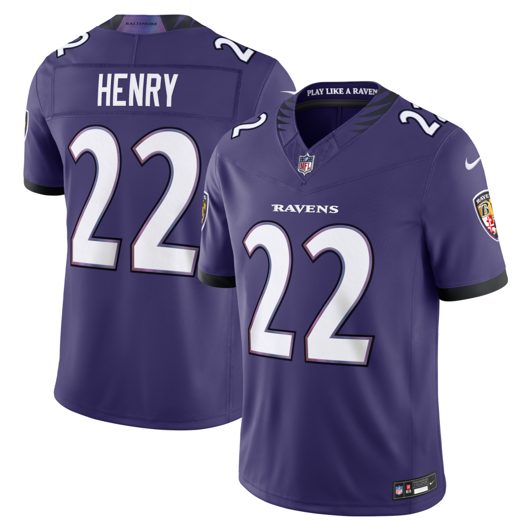 Men's Baltimore Ravens Derrick Henry Nike Purple Team Vapor F.U.S.E. Stitched Limited Jersey - SUjersey01