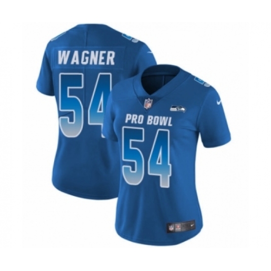 Women's Nike Seattle Seahawks #54 Bobby Wagner Limited Royal Blue NFC 2019 Pro Bowl NFL Jersey - Ujersey
