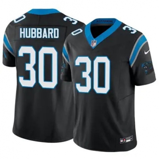 Youth Carolina Panthers #30 Chuba Hubbard Black F U S E Stitched NFL Jersey - Ujersey