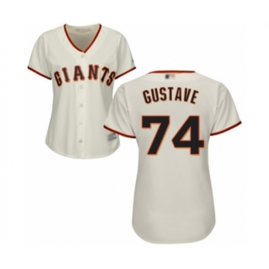 Women's San Francisco Giants #74 Jandel Gustave Authentic Cream Home Cool Base Baseball Player Jersey - Ujersey